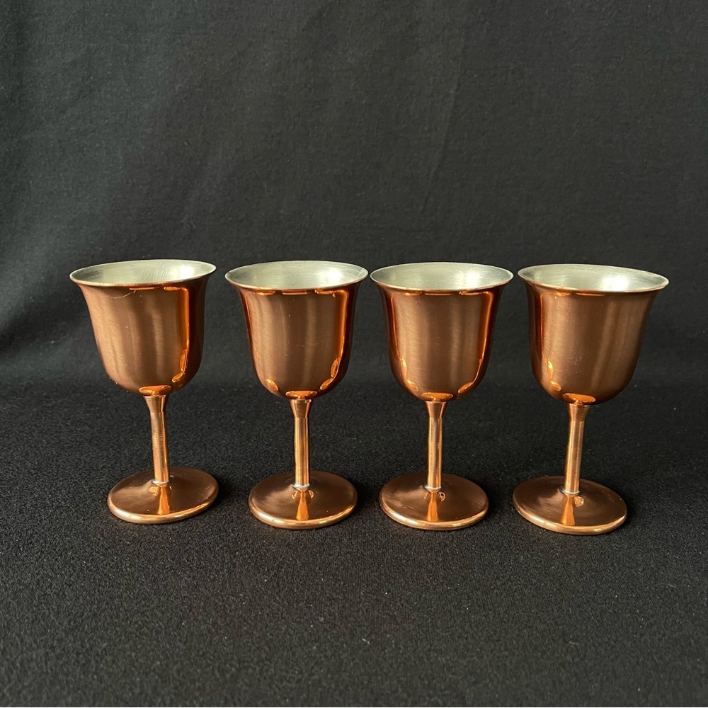 Set of 4 Cordial Glasses - Coppercraft Guild - Vintage